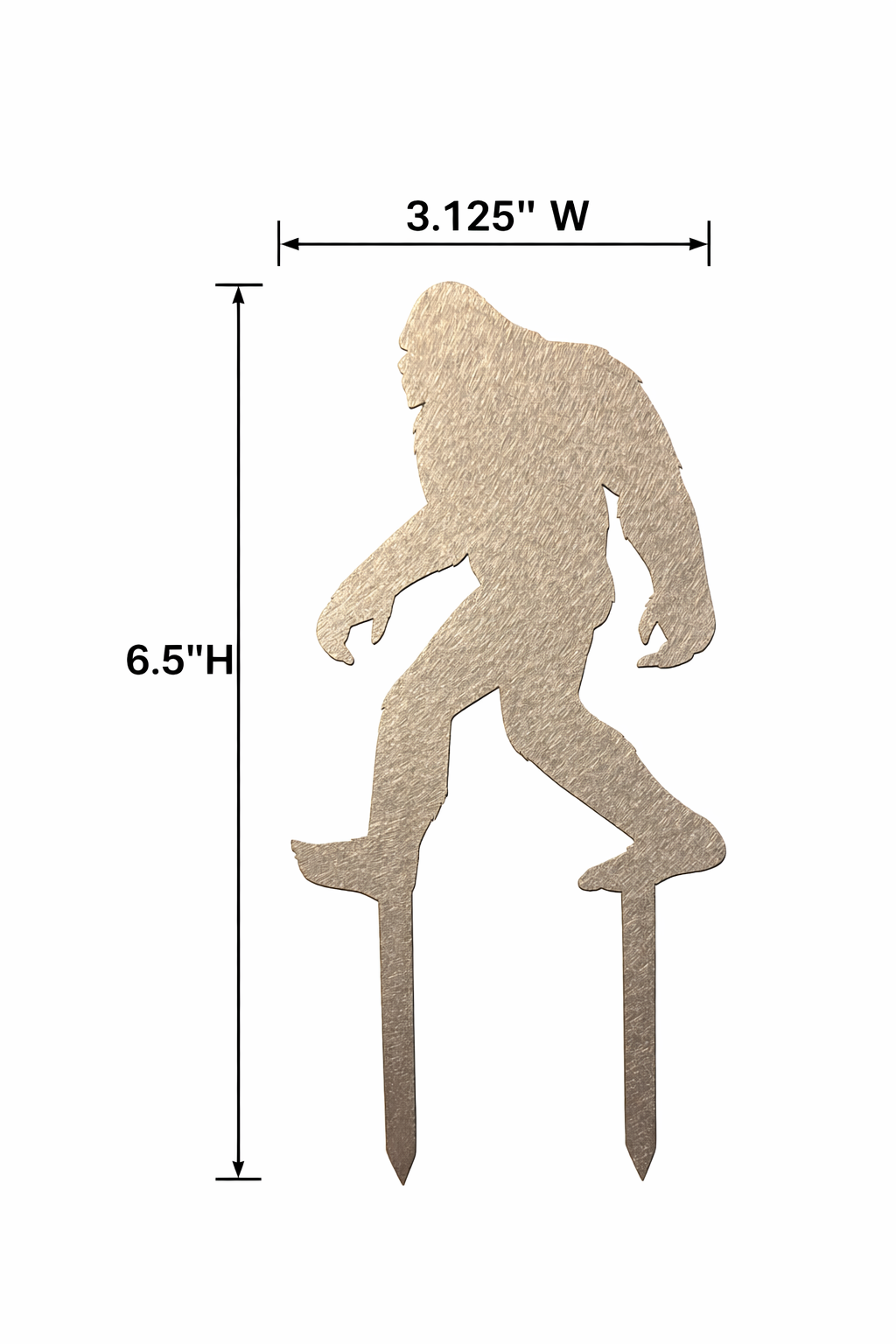 Laser Cut Metal Sasquatch Flower Pot Ornament – Handmade Garden Stake Decoration